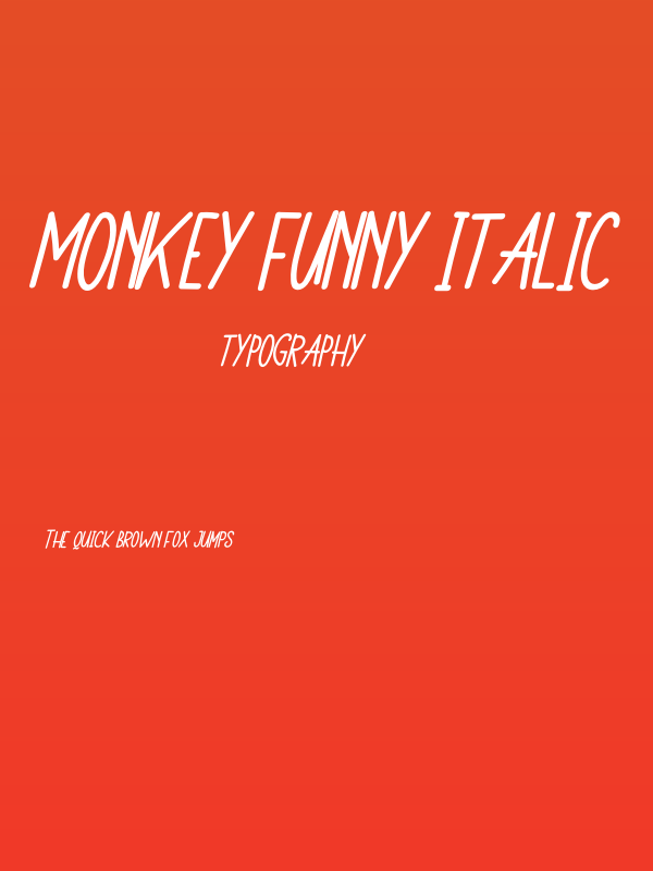 Monkey Funny Italic Poster