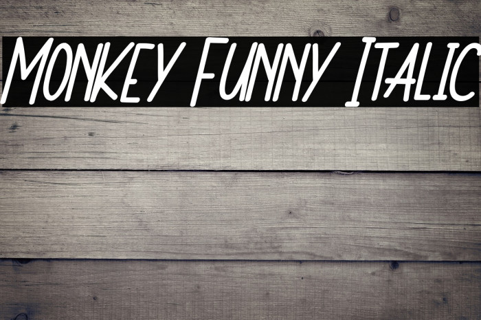 Monkey Funny Italic Example 2
