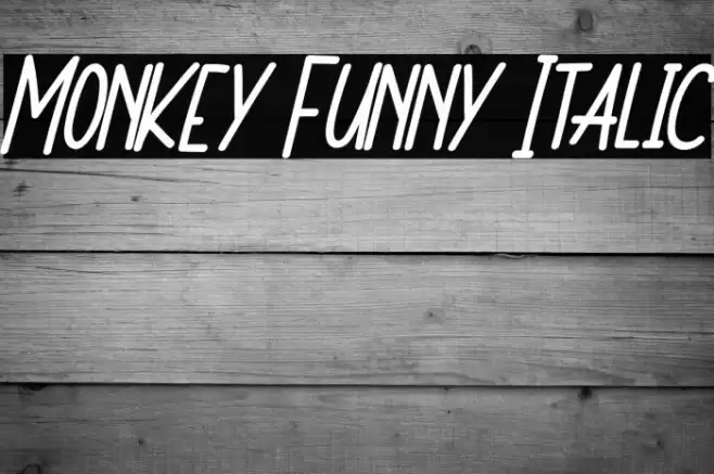 Monkey Funny Italic Font examples