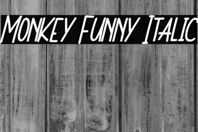 Monkey Funny Italic Font examples