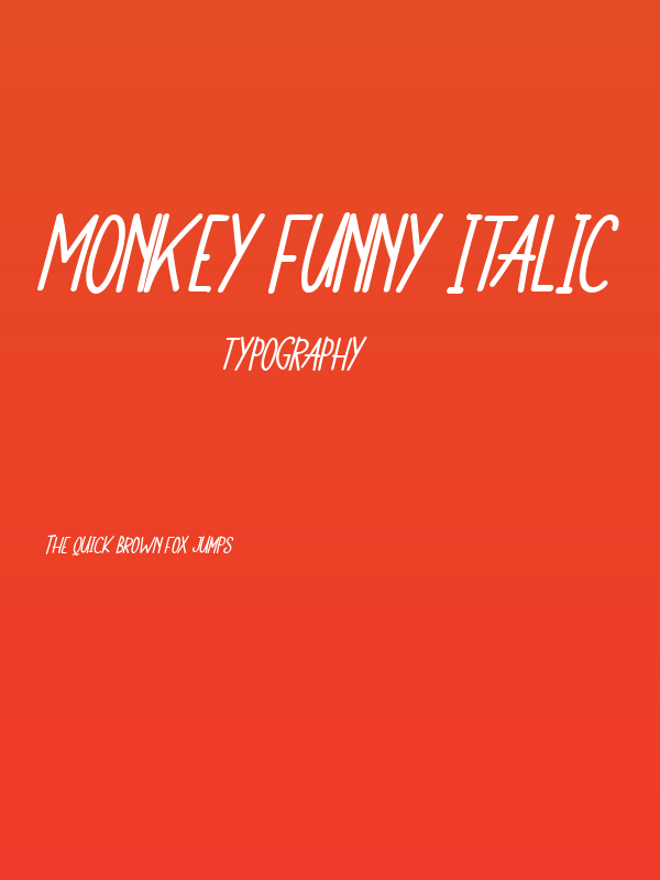 Monkey Funny Italic Poster