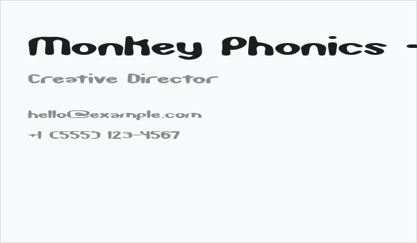 Monkey Phonics -BRK- Business Card