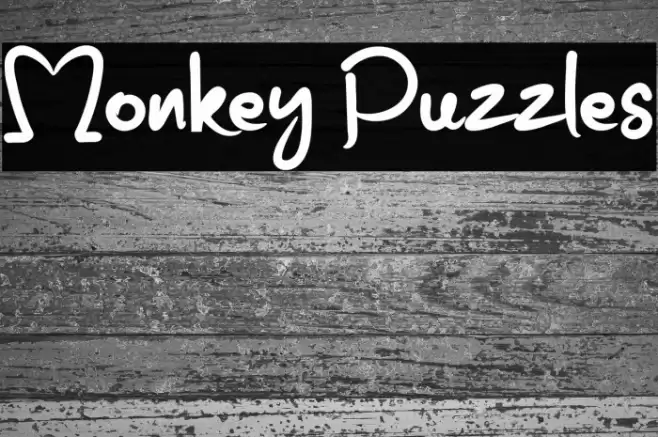 Monkey Puzzles Font examples