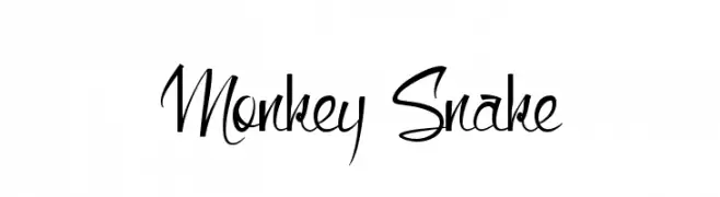 Monkey Snake  Frei Schriftart Herunterladen