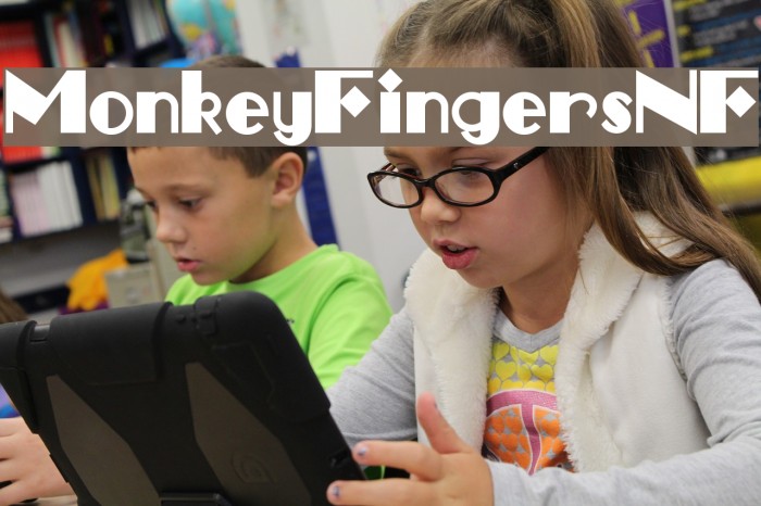 MonkeyFingersNF Font examples