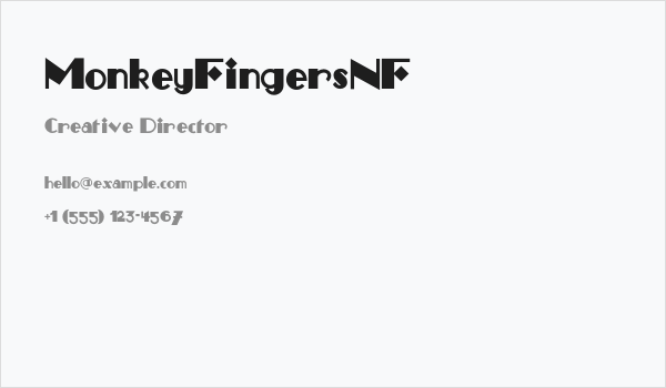 MonkeyFingersNF Business Card