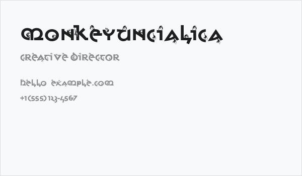 MonkeyUncialica Business Card