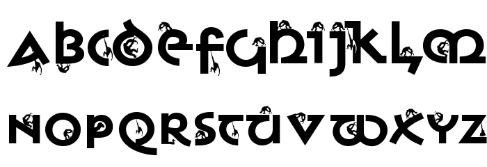 MonkeyUncialica Font LOWERCASE