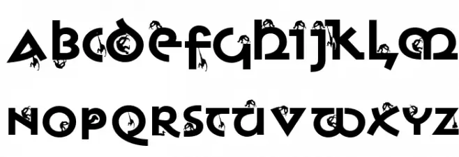 MonkeyUncialica Schriftart Kleinbuchstaben