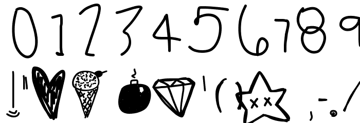 MonkeyWishes Font OTHER CHARS