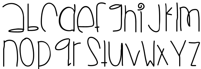 MonkeyWishes Font LOWERCASE