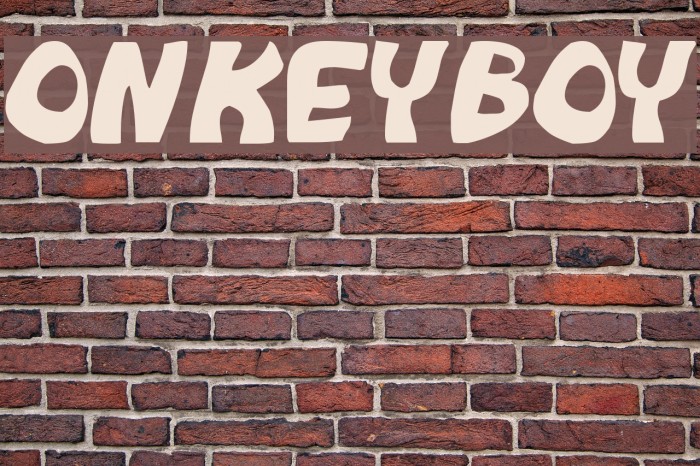 Monkeyboy Font examples