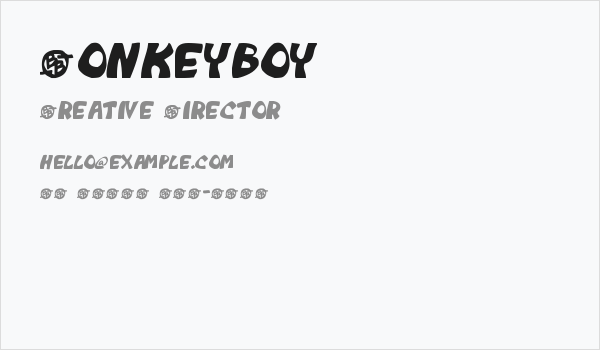 Monkeyboy Business Card