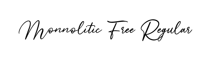 Monnolitic Free Regular  नि: शुल्क फ़ॉन्ट्स डाउनलोड