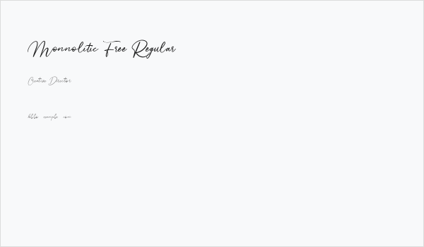 Monnolitic Free Regular Business Card