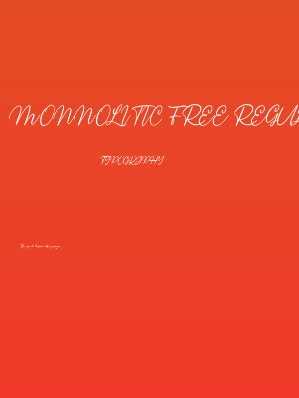 Monnolitic Free Regular Poster
