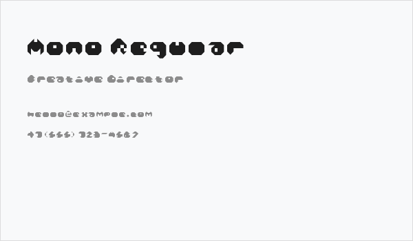 Mono Regular Business Card