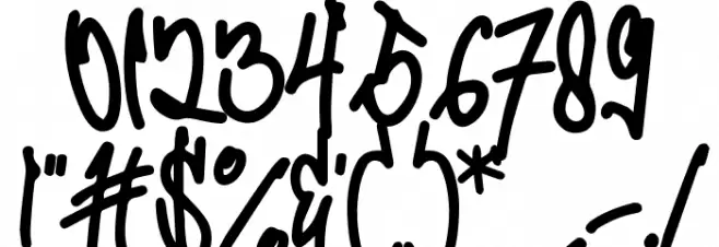 Mono Seahorse Graffiti Font OTHER CHARS