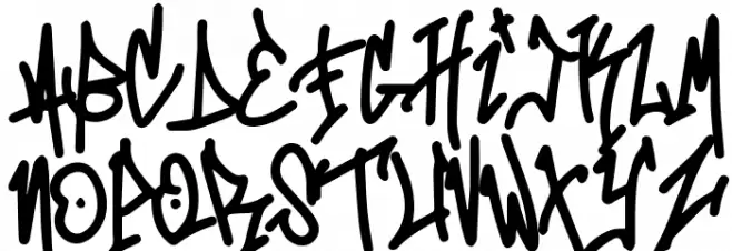 Mono Seahorse Graffiti Font Litere mari