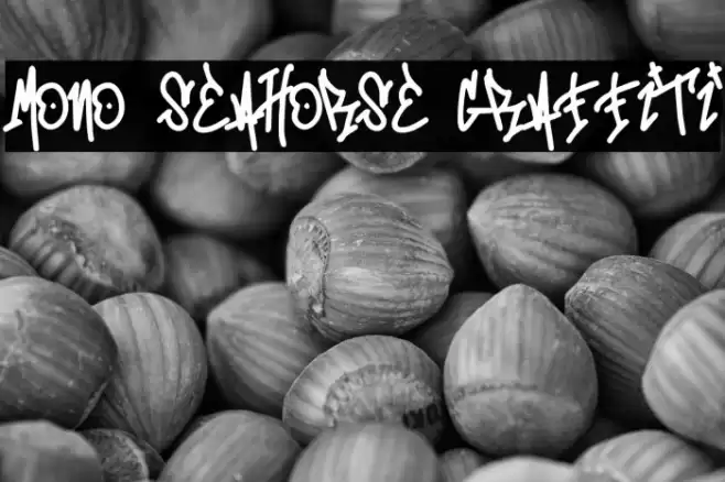Mono Seahorse Graffiti Font examples