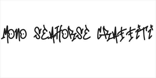 Mono Seahorse Graffiti Logo