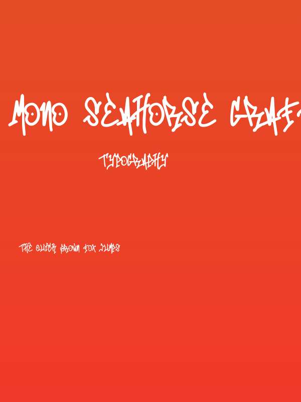 Mono Seahorse Graffiti Poster