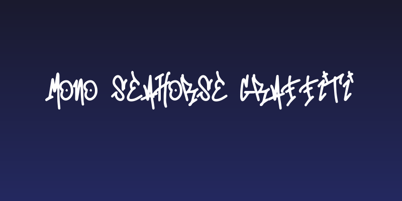 Mono Seahorse Graffiti Social Header