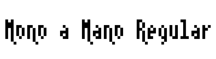 Mono a Mano Regular  Скачать бесплатные шрифты