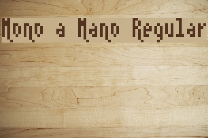 Mono a Mano Regular Font examples
