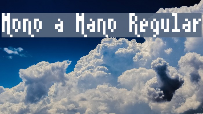 Mono a Mano Regular Font examples