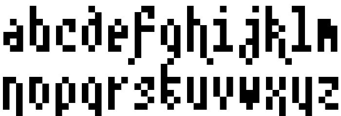 Mono a Mano Regular Font LOWERCASE