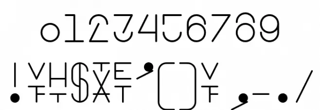 Mono Font OTHER CHARS