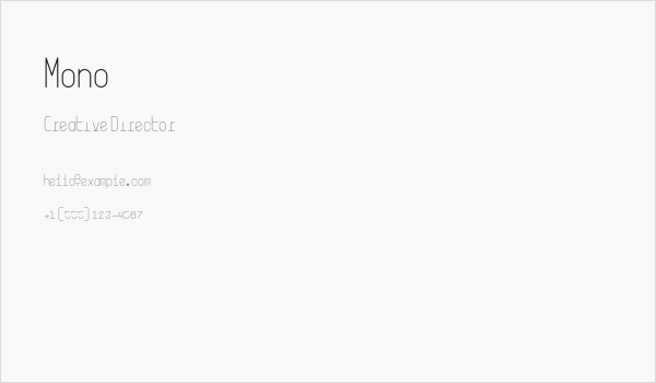 Mono Business Card