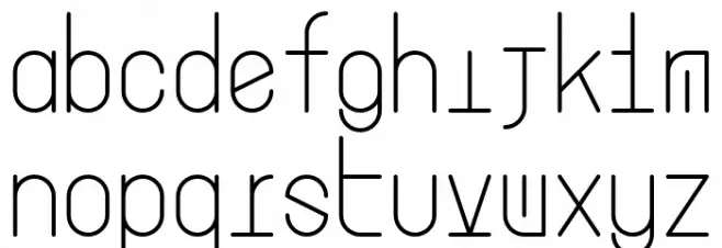 Mono Font LOWERCASE