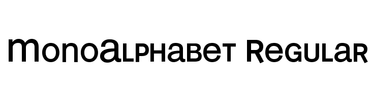 MonoAlphabet Regular  Скачать бесплатные шрифты