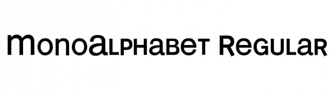 MonoAlphabet Regular  Descarca Fonturi Gratis