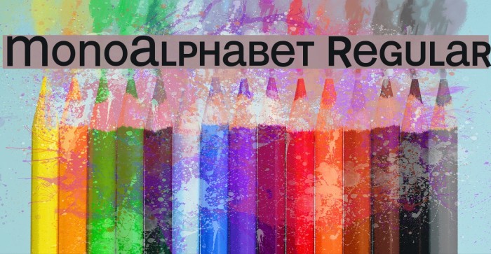 MonoAlphabet Regular Font examples
