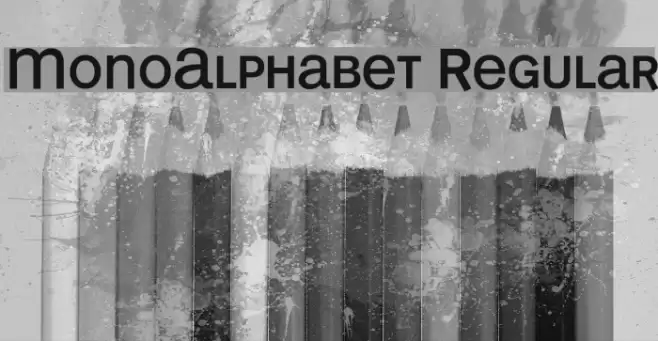MonoAlphabet Regular Font examples