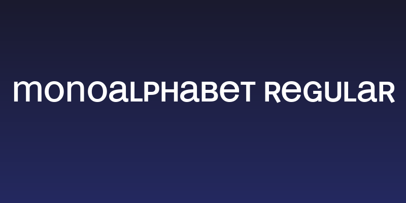 MonoAlphabet Regular Social Header