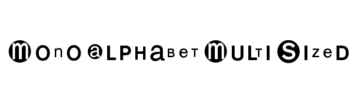MonoAlphabetMultiSized  フリーフォントのダウンロード