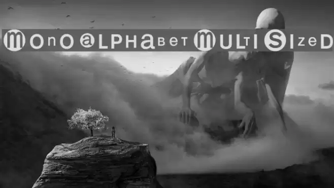 MonoAlphabetMultiSized Font examples
