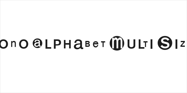 MonoAlphabetMultiSized Logo