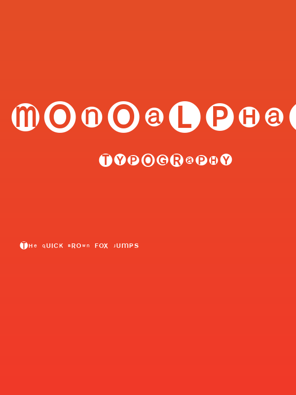 MonoAlphabetMultiSized Poster