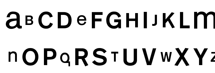 MonoAlphabetMultiSized Font LOWERCASE