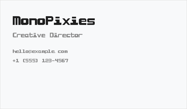 MonoPixies Business Card