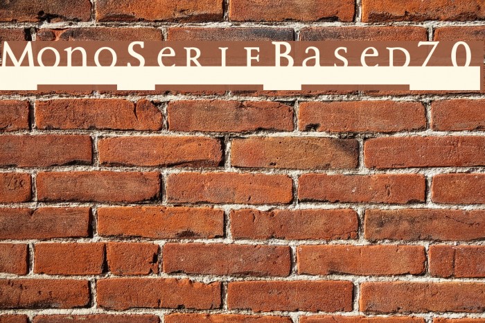 MonoSerifBased70 Font examples