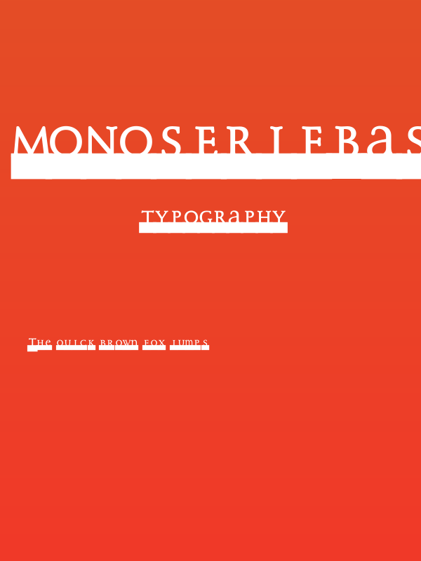 MonoSerifBased70 Poster