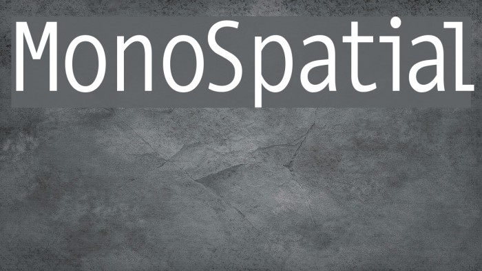 MonoSpatial Font examples