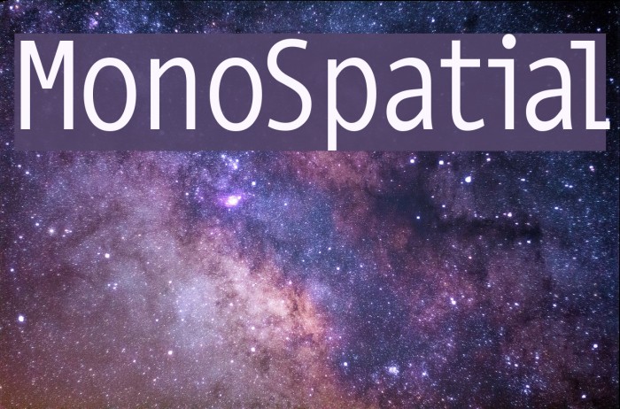 MonoSpatial Font examples