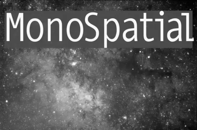 MonoSpatial Шрифта examples